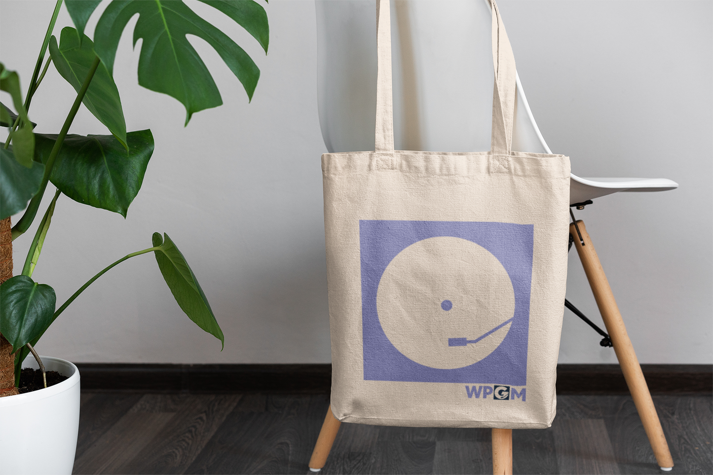WPGM Vinyl Cotton Canvas Tote Bag (Purple)