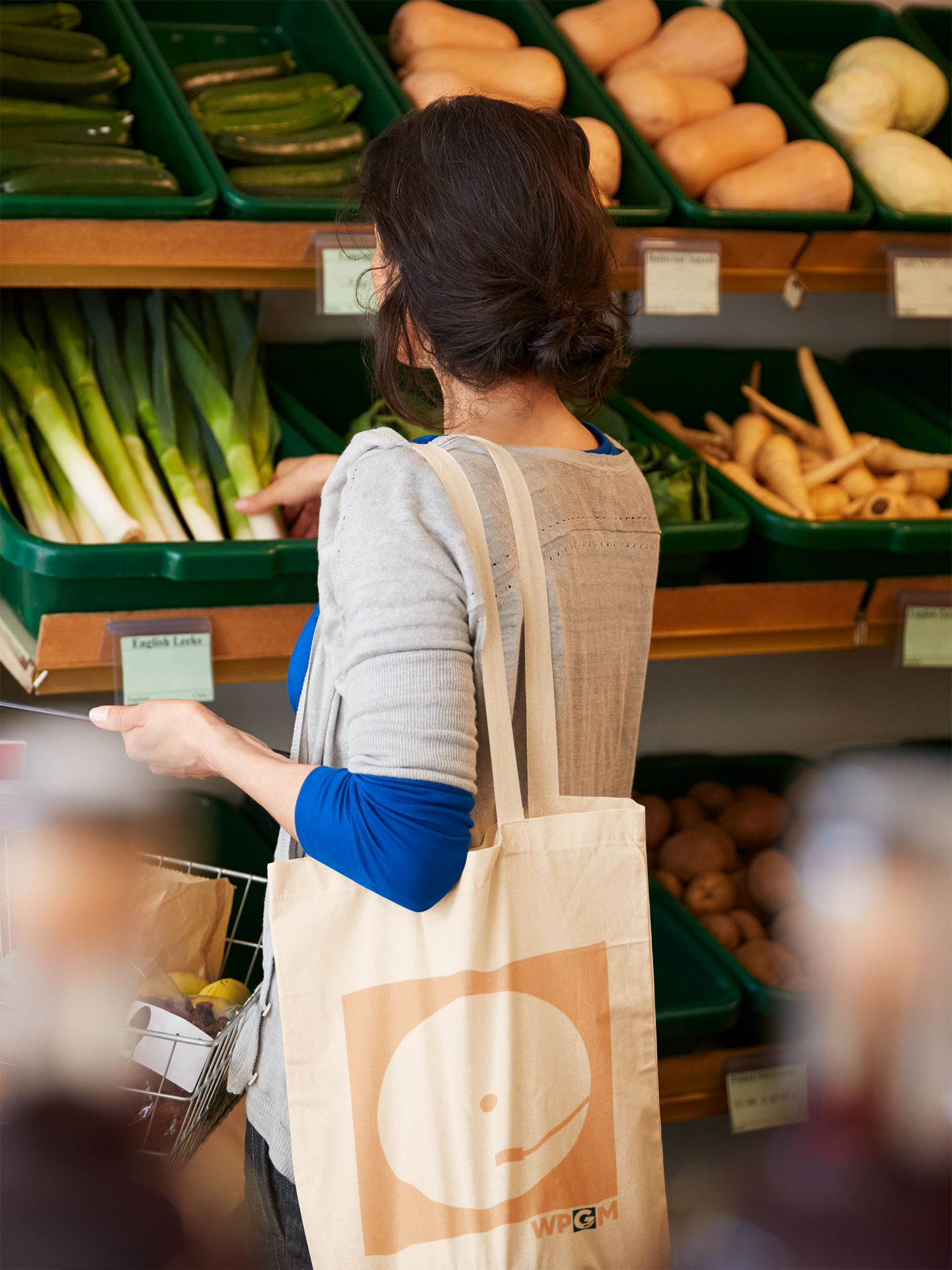 WPGM Vinyl Cotton Canvas Tote Bag (Orange)
