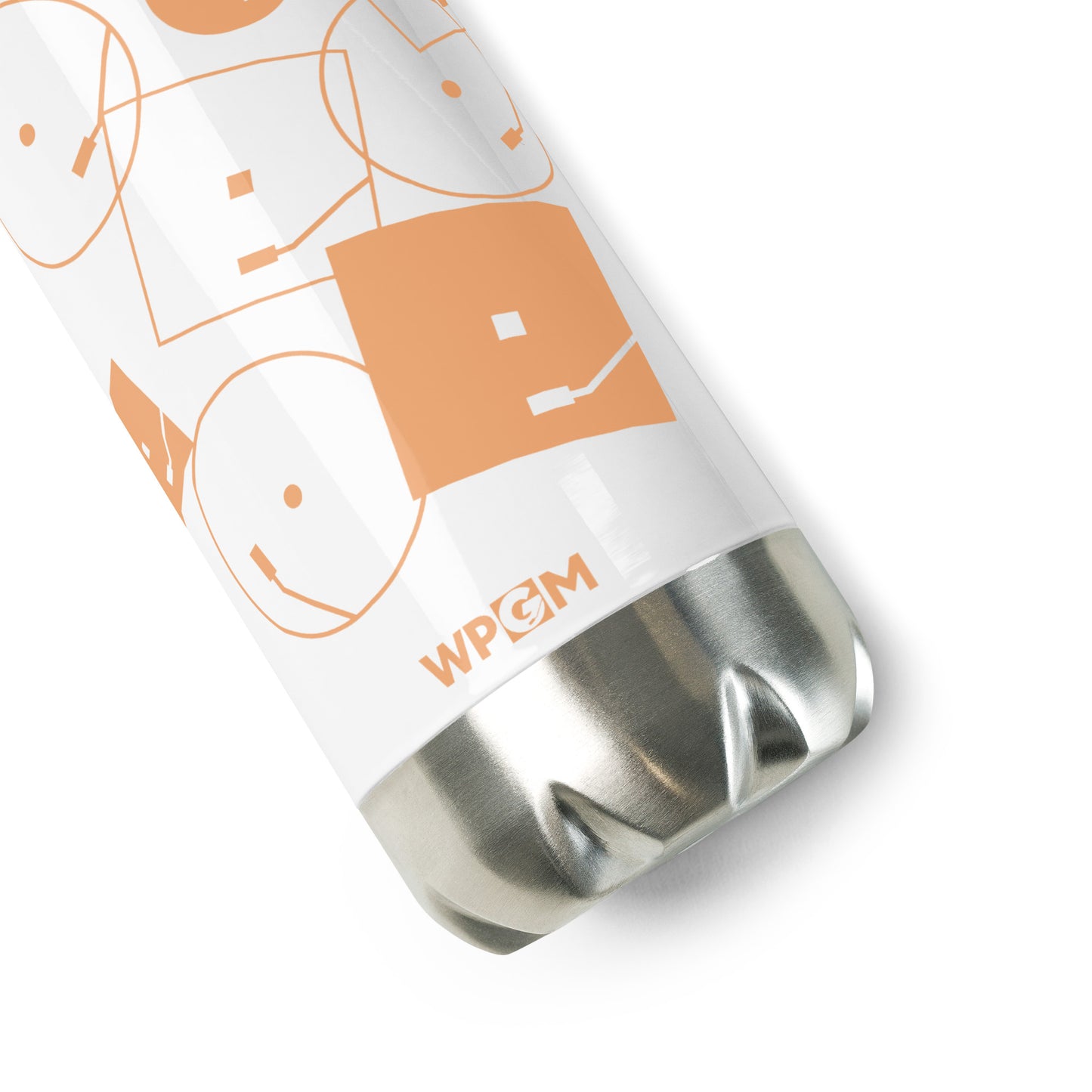 WPGM Airborne Vinyl Stainless Steel Water Bottle (Orange)