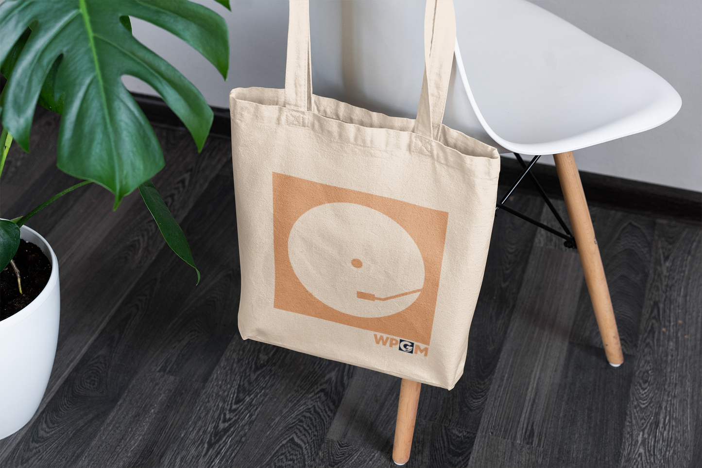 WPGM Vinyl Cotton Canvas Tote Bag (Orange)