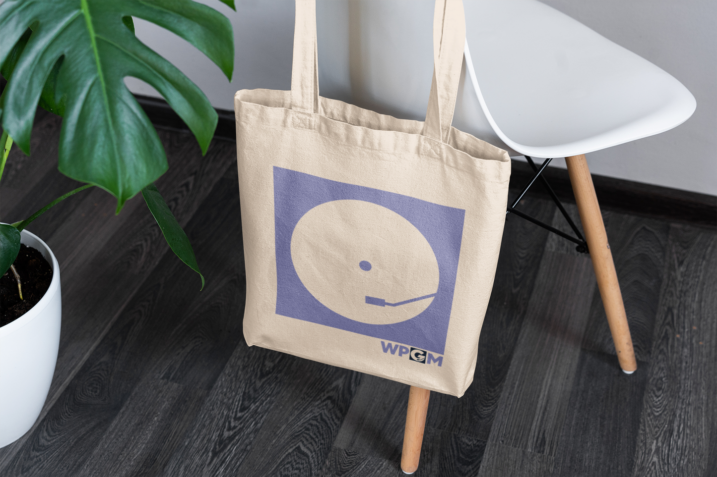 WPGM Vinyl Cotton Canvas Tote Bag (Purple)