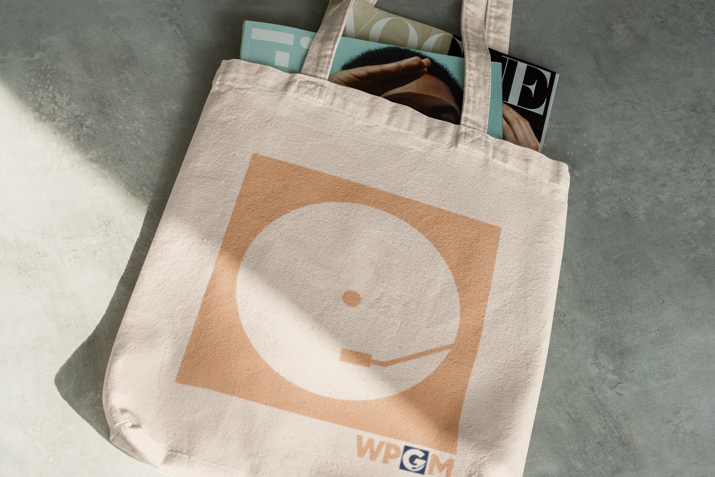WPGM Vinyl Cotton Canvas Tote Bag (Orange)