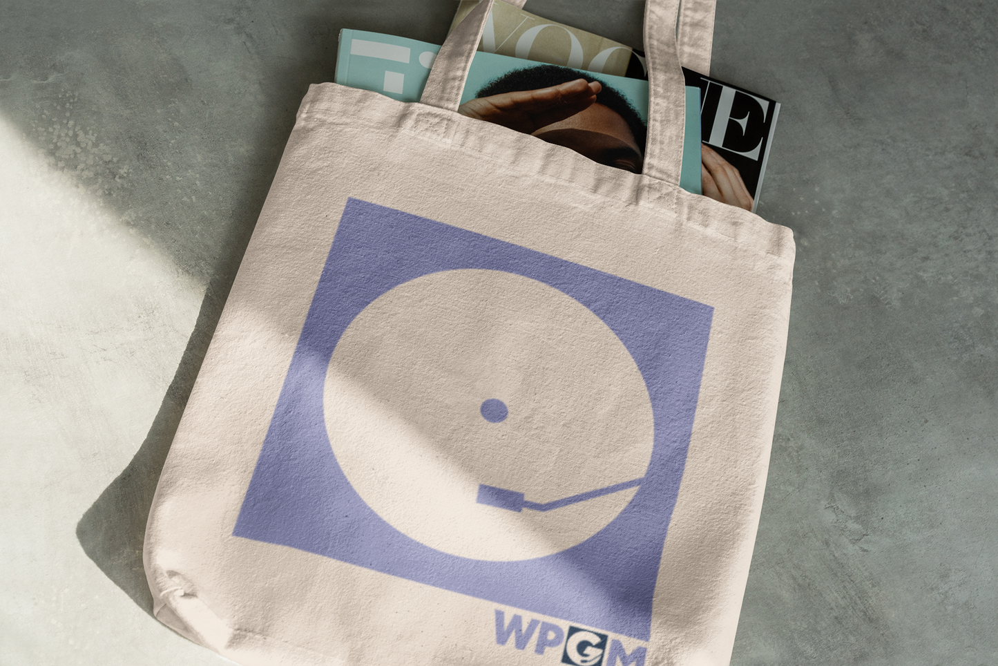 WPGM Vinyl Cotton Canvas Tote Bag (Purple)
