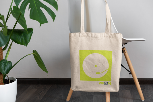 WPGM Vinyl Cotton Canvas Tote Bag (Lime)