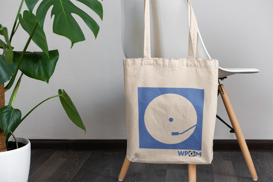 WPGM Vinyl Cotton Canvas Tote Bag (Blue)