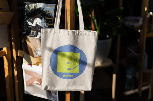 WPGM Vinyl Cotton Canvas Tote Bag (Blue-Lime)